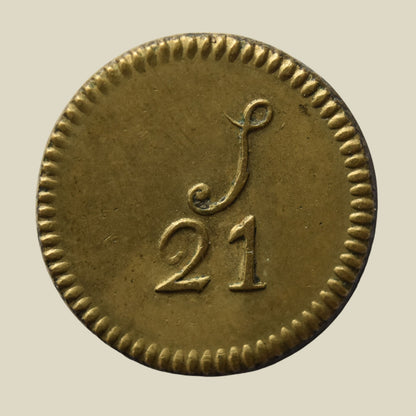 Georgian Guinea Brass Coin Weight