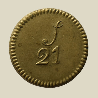 Georgian Guinea Brass Coin Weight