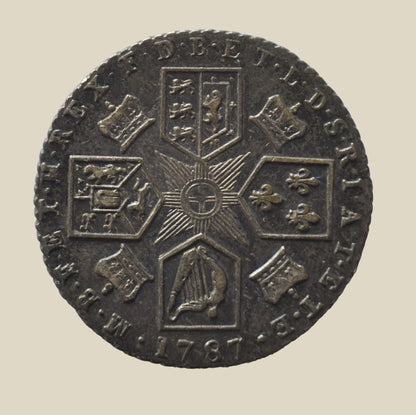 George III 1787 Sixpence With Hearts