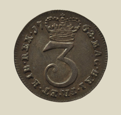 George III 1762 Threepence