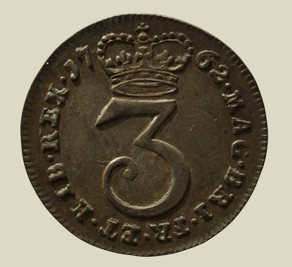 George III 1762 Threepence