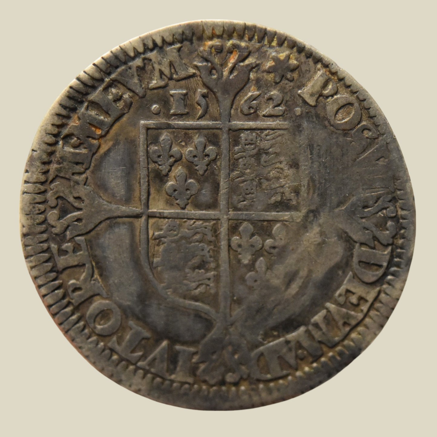 Elizabeth I Milled 1562 Sixpence