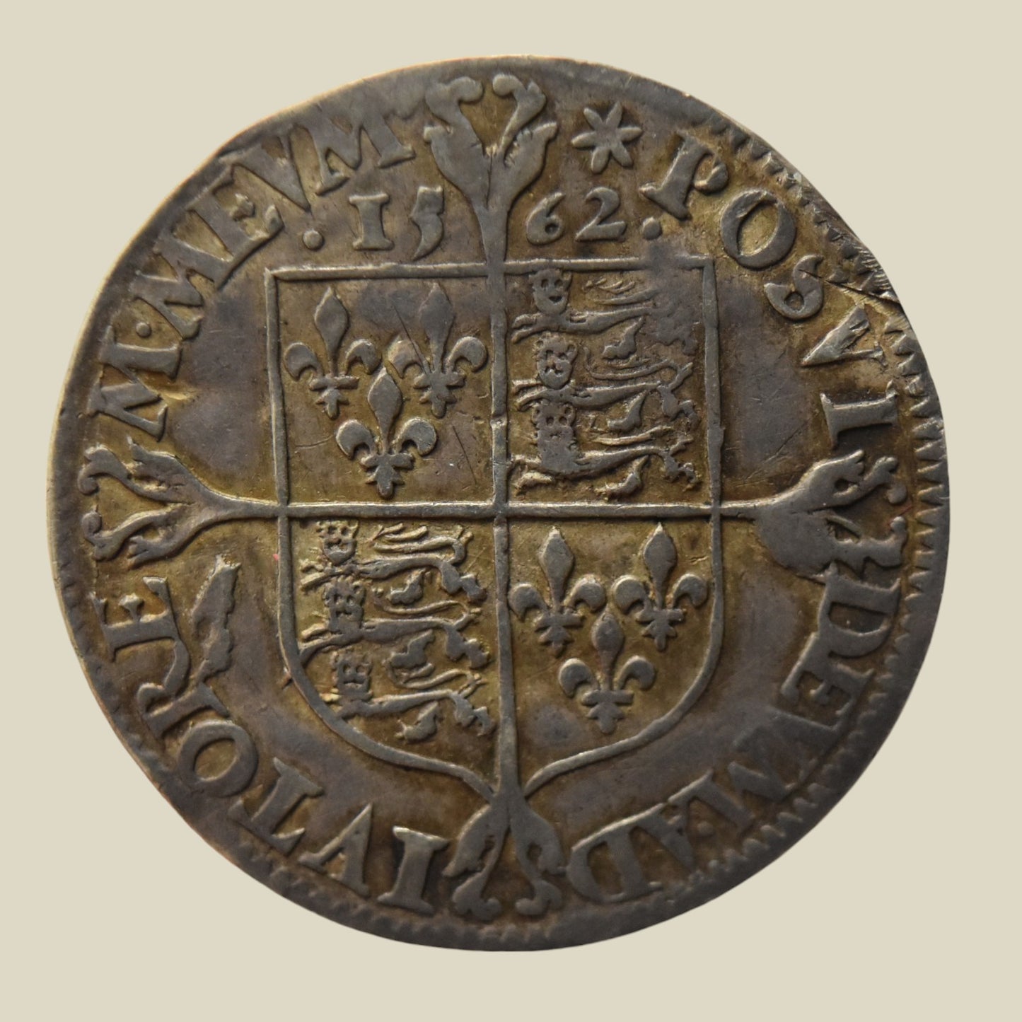 Elizabeth I Milled 1562 Sixpence