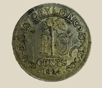 Victoria Ceylon 1894 10 Cents