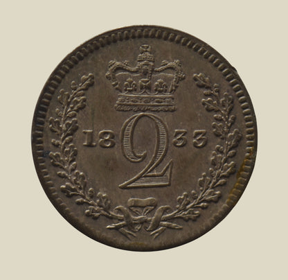 William IV 1833 Silver Twopence