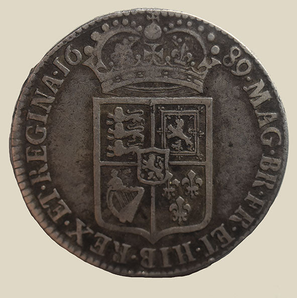 William and Mary 1689 Halfcrown